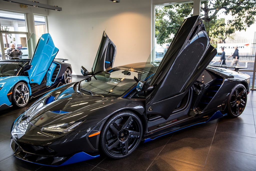 Lamborghini Centenario Coupe In Full Gloss Carbon Fiber With Blu Nethuns Accenting Goldstein